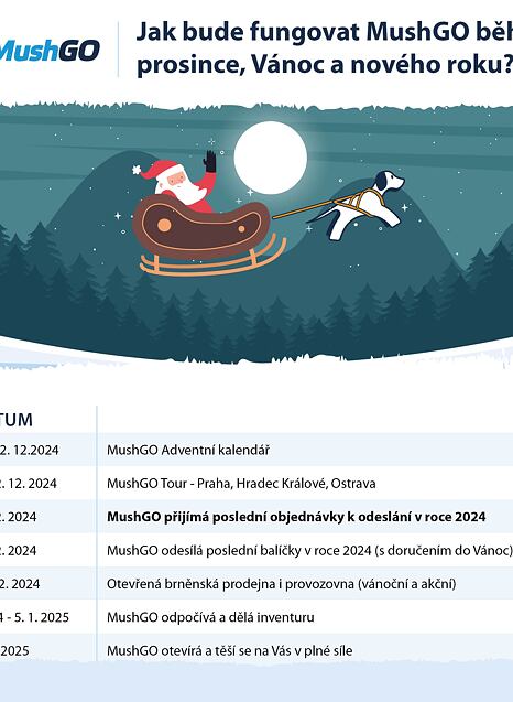 Kalendář MushGO do konce roku 2024