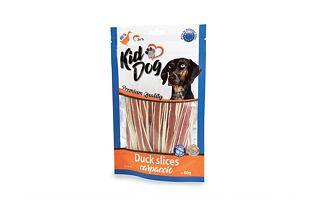KidDog - Pamlsky Happy Goodies - kachní proužky carpaccio